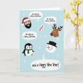 Carte de Joyeux Noël (Fleur jaune)
