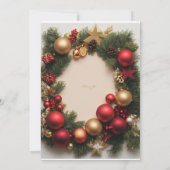 CARTE DE JOYEUX NOËL (Dos)