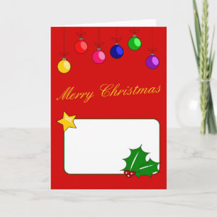 Carte de Joyeux Noël