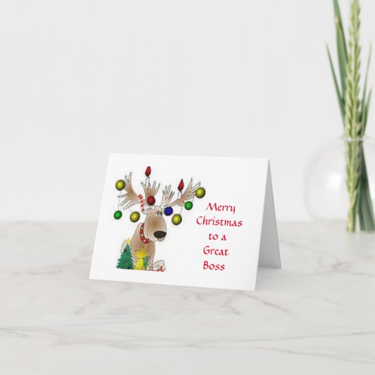 CARTE DE **JOYEUX NOËL** À UN SUPER CHEF (Devant)