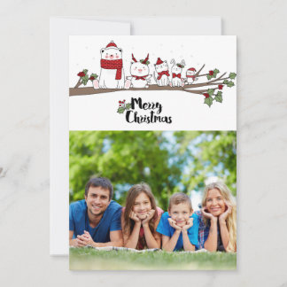 Carte de Joyeux Noël avec la photo personnalisée