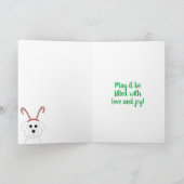 Carte de Joyeux Noël de Bichon Frise (Intérieur)