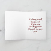 Carte de Joyeux Noël de couples d'art déco (Intérieur)