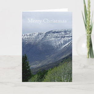Carte de Joyeux Noël de montagnes de Milou