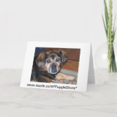 Carte de Joyeux Noël de Puggle (Dos)