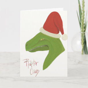 Carte de "Joyeux Noël" de Raptor Claus