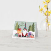 CARTE DE **JOYEUX NOËL** "VOISIN" (Fleur jaune)