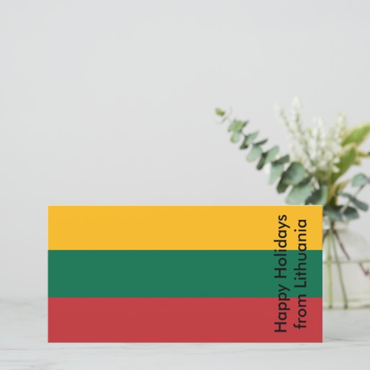 Carte de Joyeux Vacances de Lituanie (Debout devant)