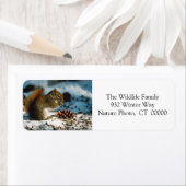 Carte de Joyeux Vacances Retours Adresse Stickers (En situation)