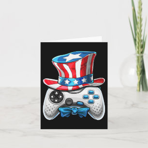 Carte De Juillet Jeu Vidéo Américain Drapeau Oncle Sam G