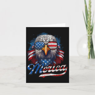 Carte De Juillet Merica Eagle Usa Drapeau Américain Indé