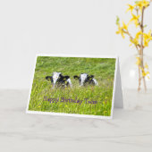 Carte de jumelle pour anniversaire (Fleur jaune)