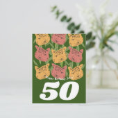 Carte de jungle de chat léopard d'anniversaire sau (Debout devant)