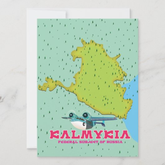 Carte de Kalmoukie Russie (Devant)