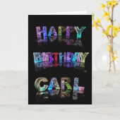 Carte de Karl de joyeux anniversaire (Fleur jaune)