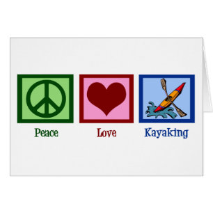 Carte de Kayak Peace Love