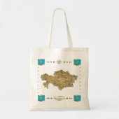 Carte de Kazakhstan + Sac de drapeaux (Devant)