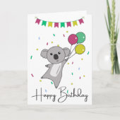 Carte de koalas avec vœux d'anniversaire pour vous (Devant)