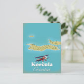 Carte de Korčula Croatie (Debout devant)