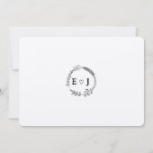 Carte de kraft rustique mariage reportée (Dos)