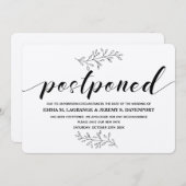 Carte de kraft rustique mariage reportée (Devant / Derrière)