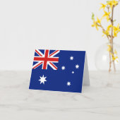 Carte de la Australie avec drapeau (Fleur jaune)