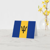 Carte de la Barbade avec drapeau (Fleur jaune)