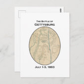 Carte de la bataille de Gettysburg (Devant / Derrière)