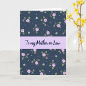 Carte de la Belle-Mère à la Lavande (Fleur jaune)