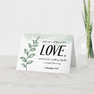 Carte de la Bible Verse Love Colossians