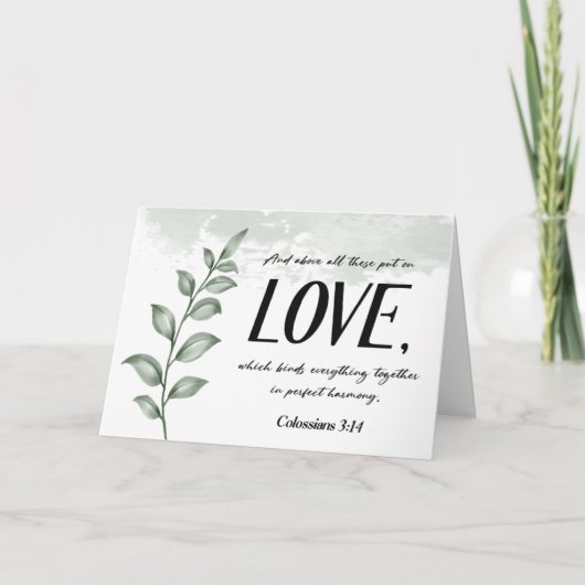 Carte de la Bible Verse Love Colossians (Devant)