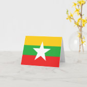 Carte de la Birmanie (Fleur jaune)