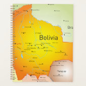 Carte de la Bolivie avec les villes et les frontiè (Devant)