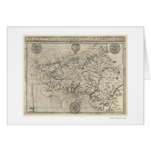 Carte de la Bretagne et de la France par Tavernier