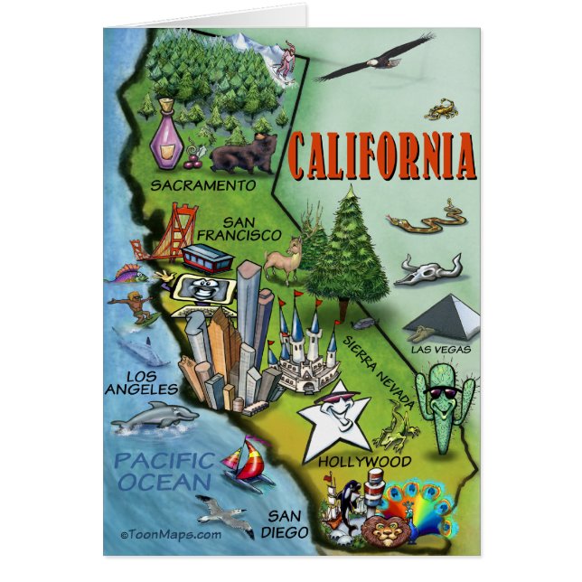 Carte de la Californie (Devant)