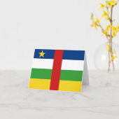 Carte de la Centrafrique avec drapeau (Fleur jaune)