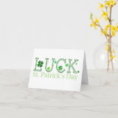 Carte de la chance de la Saint-Patrick (Fleur jaune)