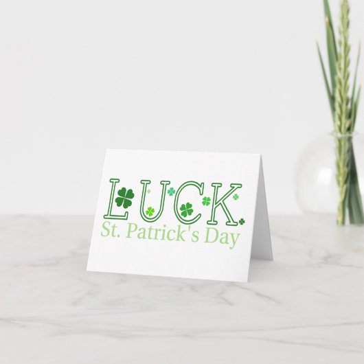Carte de la chance de la Saint-Patrick (Devant)