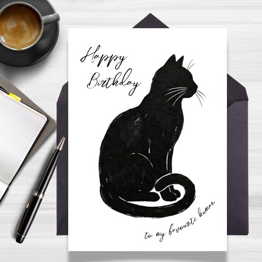 Carte De la chatte à mon humain préféré pour son anniver