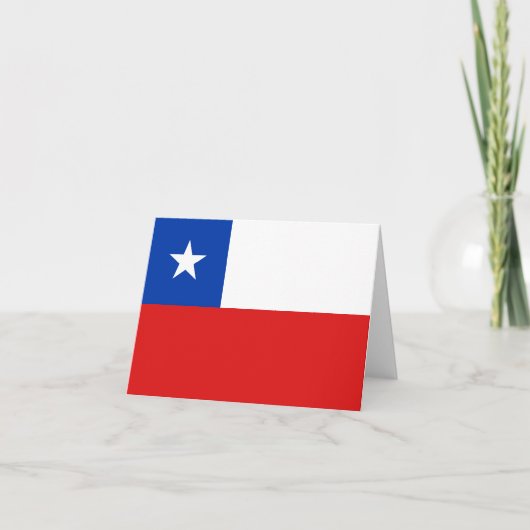 Carte de la Chili avec drapeau (Devant)