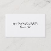 Carte de la clôture de la fille élégante (Dos)