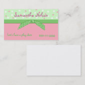 Carte de la clôture de la fille élégante (Devant / Derrière)