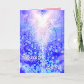 Carte de la colombe de Noël "SAISON DE L'AMOUR" (Devant)