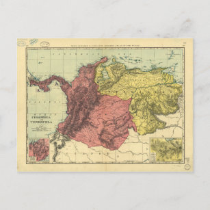 Carte de la Colombie et du Venezuela (1898)