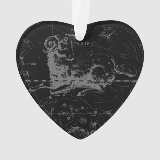 Carte de la constellation d'Aries par Hevelius (dos)