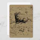 Carte de la constellation d'Aries par Hevelius (Devant / Derrière)