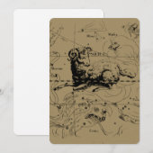 Carte de la constellation du Bélier gravée par Hev (Devant / Derrière)