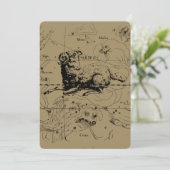 Carte de la constellation du Bélier gravée par Hev (Debout devant)