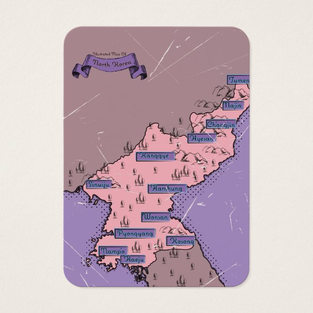 Carte de la Corée du Nord (Devant)