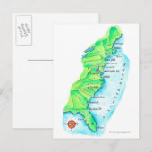 Carte de la côte Est américaine (Devant / Derrière)